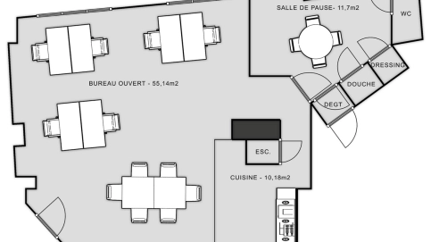 54820415a.jpg ESPACE SUR DEUX PLATEAUX DE 120M2 , IDEAL PROFESSION LIBERALE