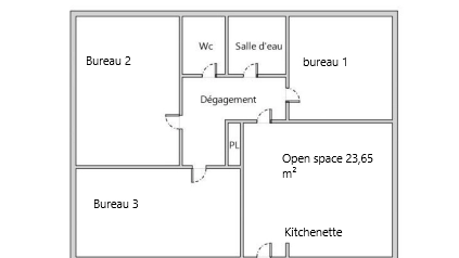 Villeurbanne – Flachet – Local Professionnel, profession libérale