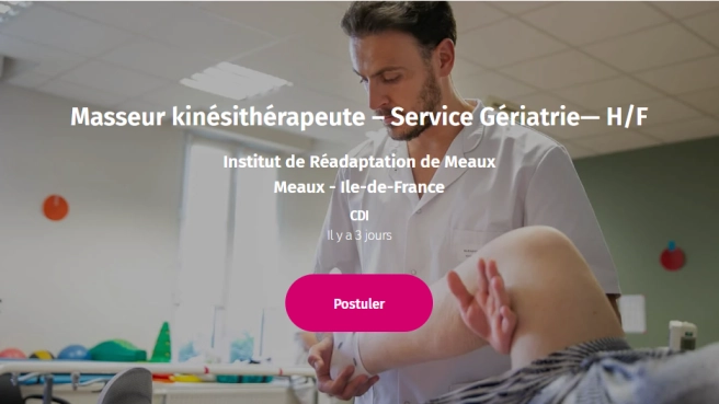 Masseur kinésithérapeute – Service Gériatrie— H/F