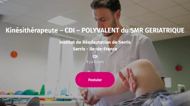 Kinésithérapeute – CDI – POLYVALENT du SMR GERIATRIQUE