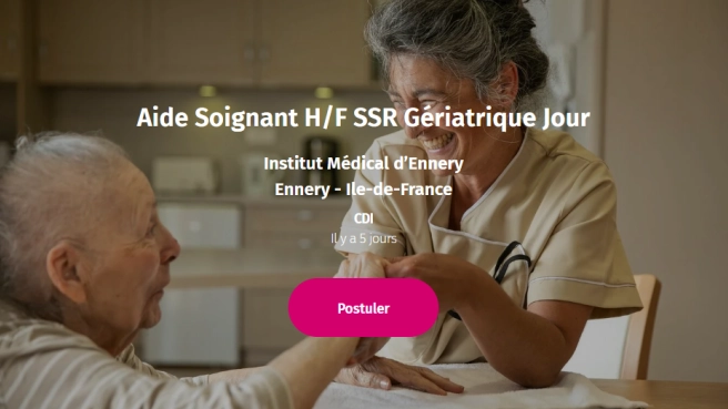 Aide Soignant H/F SSR Gériatrique Jour